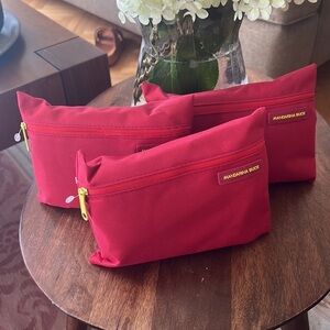 Mandarina Duck travel bags for 3 =>locked and zipped Toiletry Bags